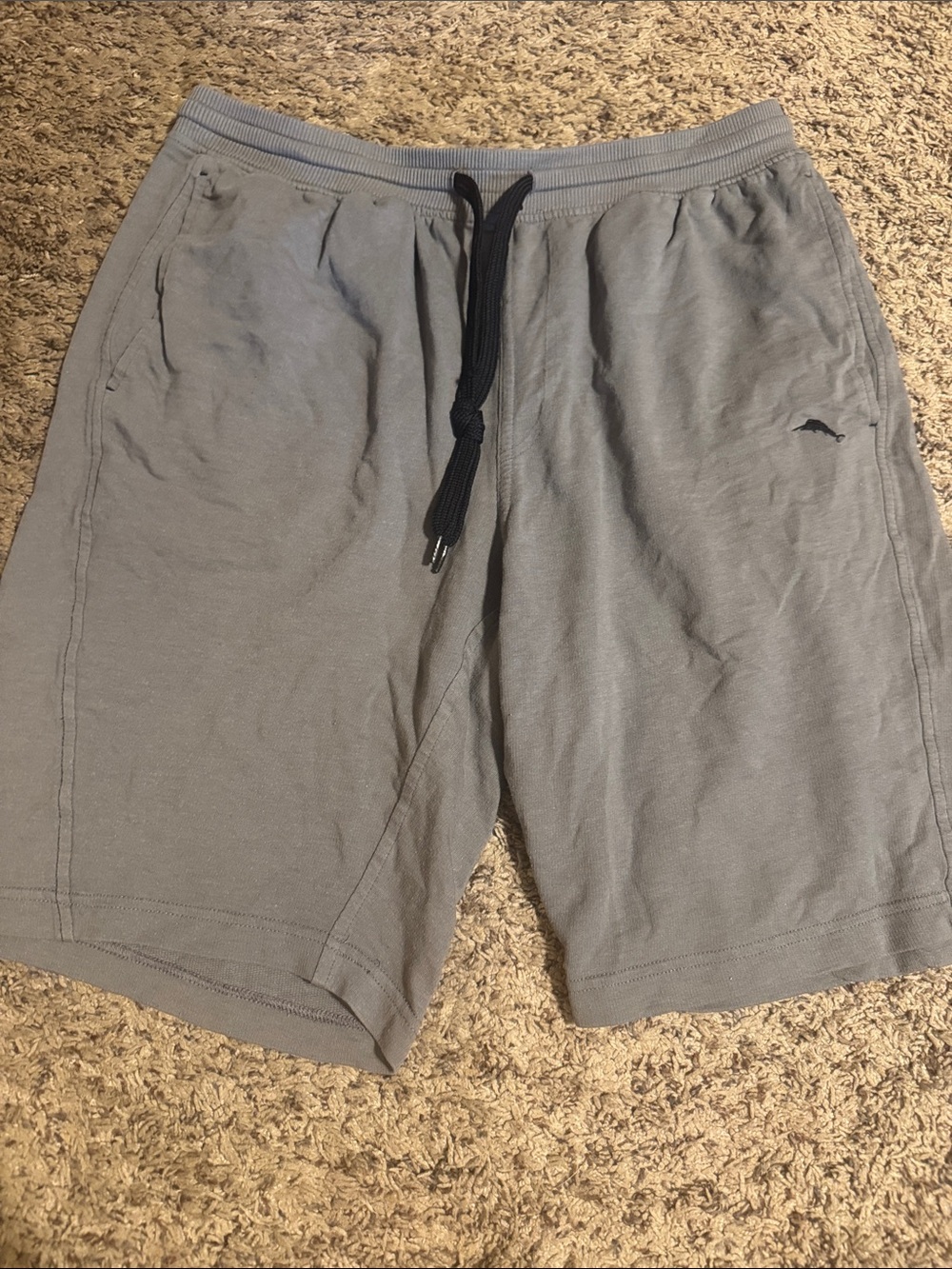 Tommy Bahama Light Gray Athletic Drawstring Shorts